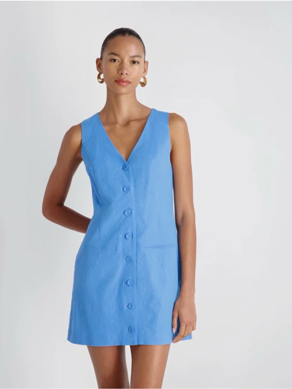 Aspen Linen Sleevelees Aline Dress